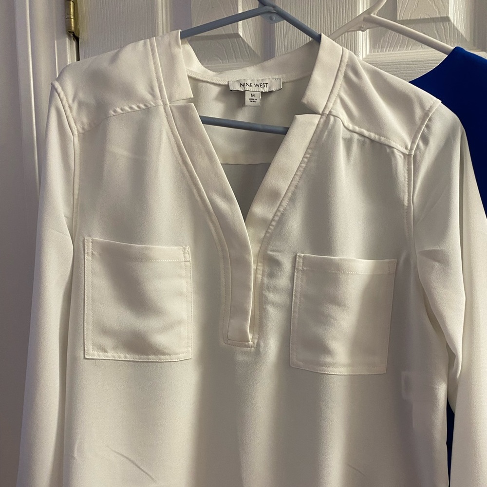 White Nine West Blouse size M